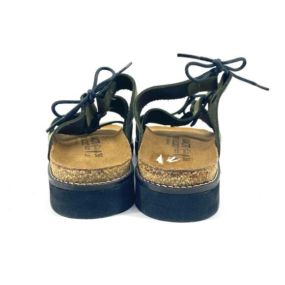 Naot Leather Strappy Sandals 36 Olive Israel - Picture 6 of 10